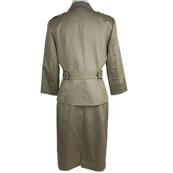 Tahari ASL Women’s NWT Teak Tan Spencerville Career Blazer Skirt Suit 10/C39/W31 - Picture 4 of 15